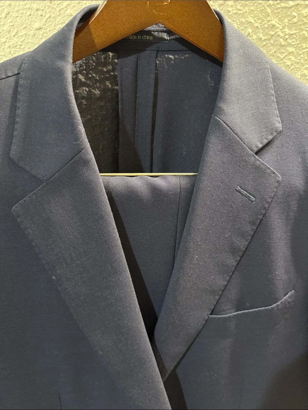 Suitsupply Traveller Suit: Navy Blue Two-Button Wool Suit Jacket